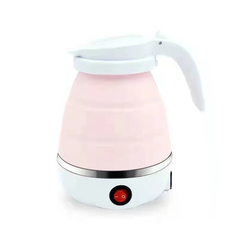 0.6L Mini Folding Kettle Portable Water Heater 600W Silicone Compression Electric Kettle Home Kettle Easy to Travel With