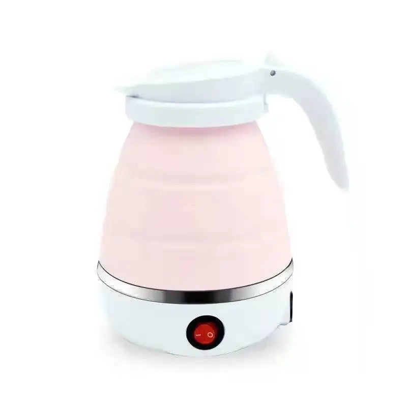 0.6L Mini Folding Kettle Portable Water Heater 600W Silicone Compression Electric Kettle Home Kettle Easy to Travel With